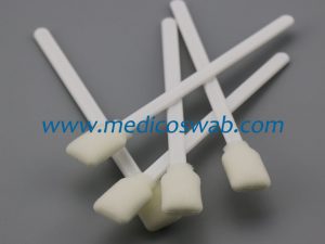 Rectangular sterile foam tip antiseptic swab sticks