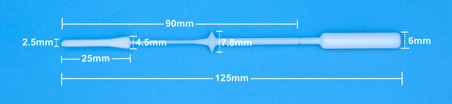 As dimensões do cotonete nasal MFS-96000BQZ