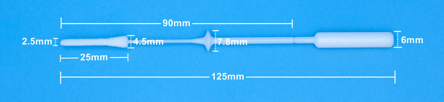 The Dimensions of MFS-96000BQZ Nasal Swab