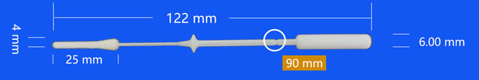 Mid Turbinate Nasal Flocked Swab