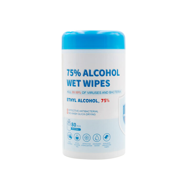 Lingettes désinfectantes à 75% à l'alcool, Lingettes nettoyantes